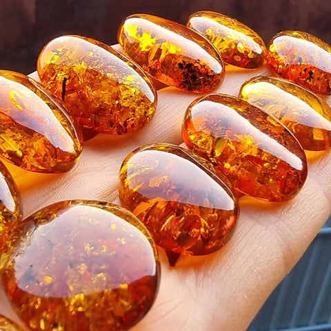 Cognac Amber Free Shape Cabochons