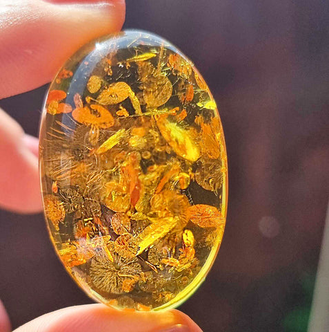 Lemon Amber Free Shape Cabochon