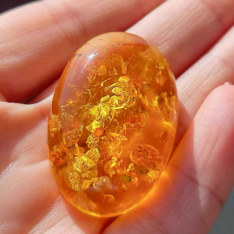 Lemon Amber Free Shape Cabochon