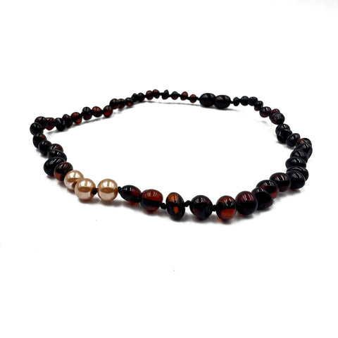"KIDDO" Cherry Amber Baroque Beads Baby Necklace