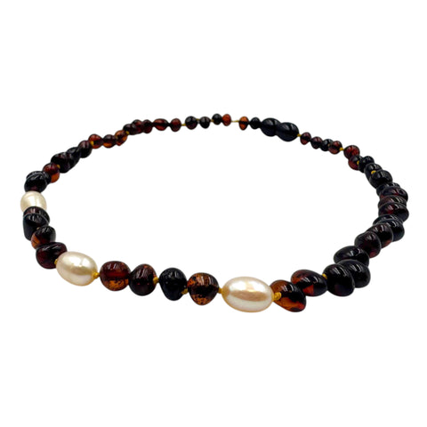 "KIDDO" Cherry Amber Baroque Beads Baby Necklace