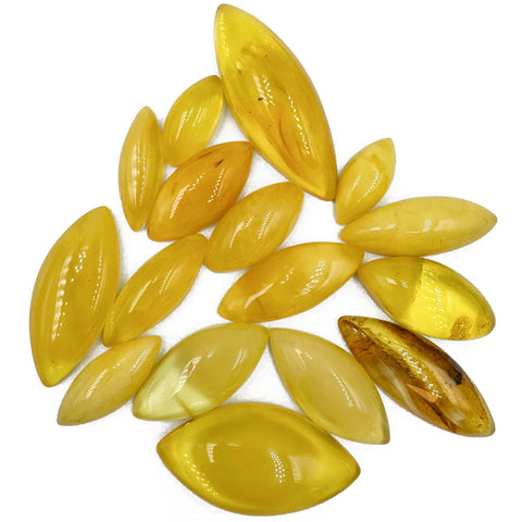 Milky Amber Marquise Shape Cabochons