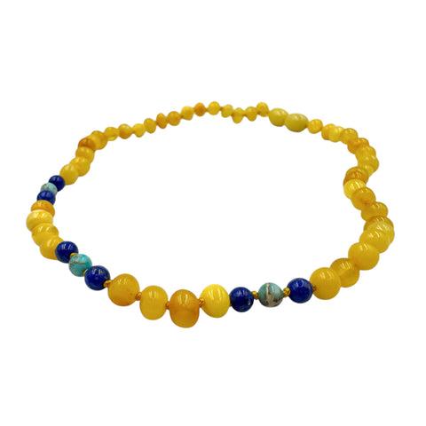 "KIDDO" Milky Amber Baroque Beads Baby Necklace