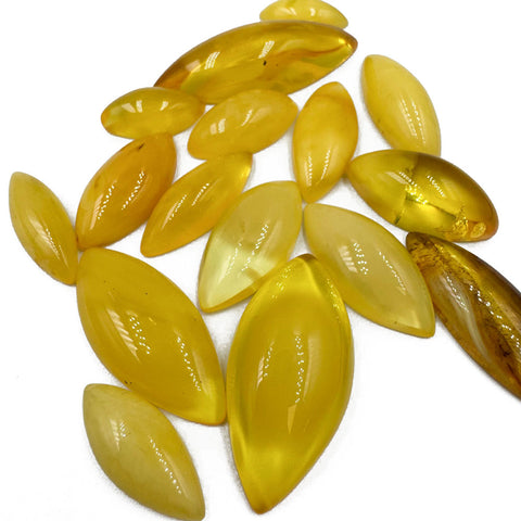 Milky Amber Marquise Shape Cabochons