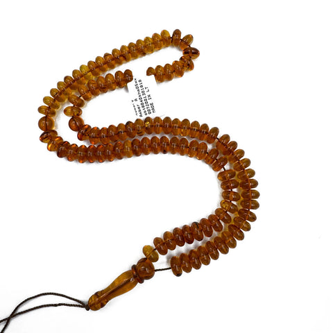 Cognac Amber Tablet 8x4 mm Islamic Prayer Beads