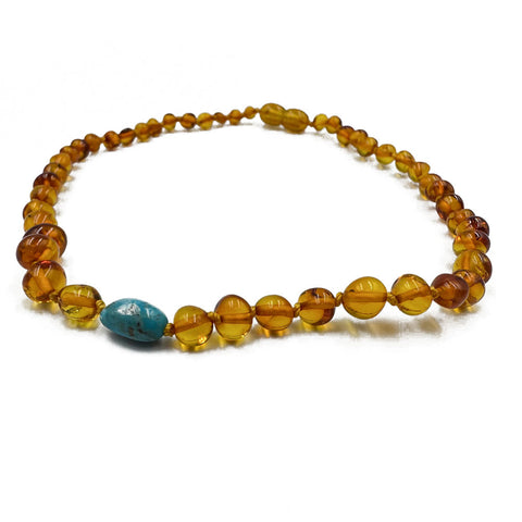 "KIDDO" Cherry Amber Baroque Beads Baby Necklace