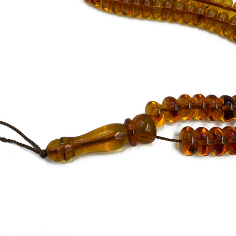 Cognac Amber Tablet 8x4 mm Islamic Prayer Beads