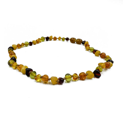 "KIDDO" Multi-Color Amber Baroque Beads Baby Necklace