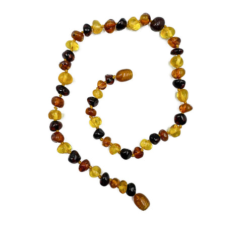 "KIDDO" Multi-Color Amber Baroque Beads Baby Necklace
