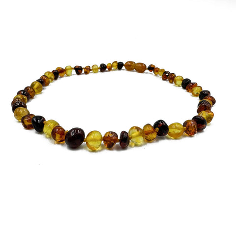 "KIDDO" Multi-Color Amber Baroque Beads Baby Necklace