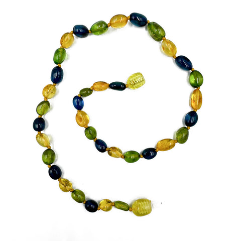 "KIDDO" Multi-Color Amber Small Nugget Baby Necklace