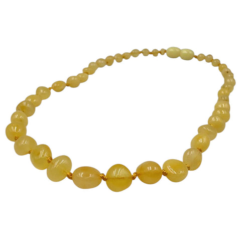 "KIDDO" Milky Amber Baroque Beads Baby Necklace