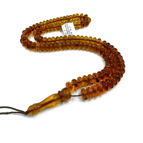 Cognac Amber Tablet 8x4 mm Islamic Prayer Beads