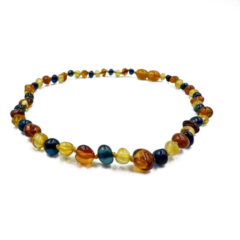"KIDDO" Multi-Color Amber Baroque Beads Baby Necklace