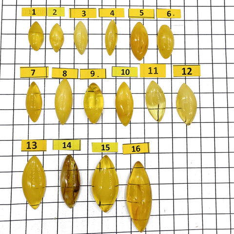 Milky Amber Marquise Shape Cabochons