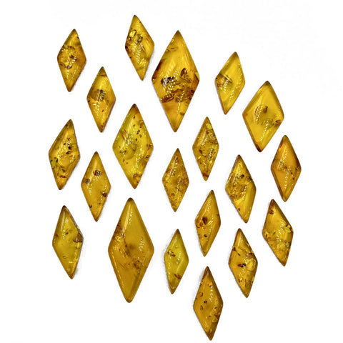 Honey Amber Rhombus Shape Cabochons