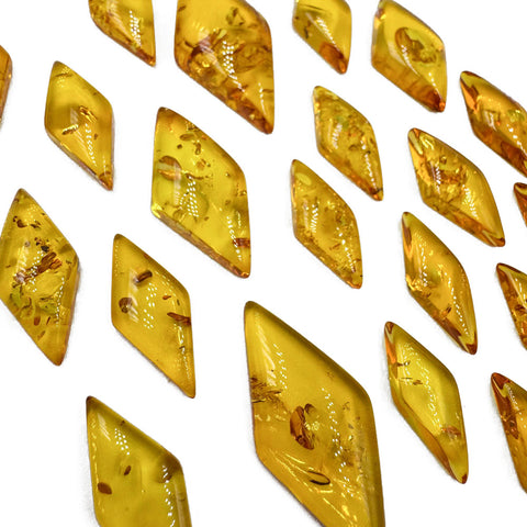 Honey Amber Rhombus Shape Cabochons