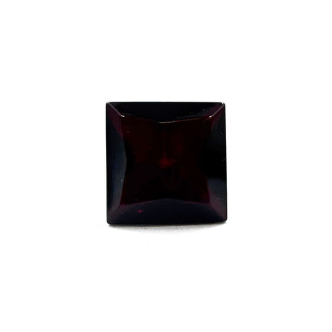 Cherry Amber Faceted Square Diamond Cut Stone