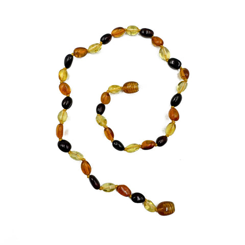 "KIDDO" Multi-Color Amber Nugget Beads Baby Necklace