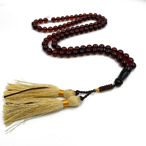 Cherry Amber Round Shape 9.5 mm Islamic Prayer Beads