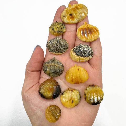 Milky Pumpkin Cognac Color Cabochons