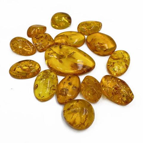 Light Cognac Amber Free Shape Cabochons