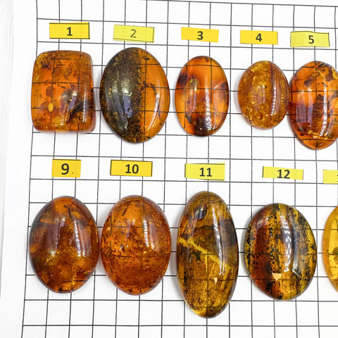 Cognac Amber Free Shape Cabochons