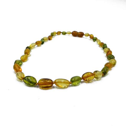 "KIDDO" Multi-Color Amber Small Nugget Baby Necklace