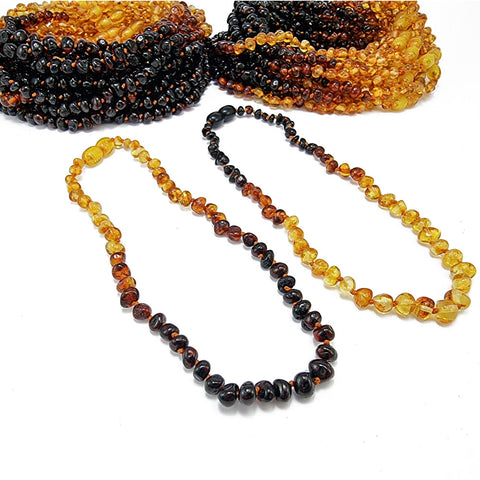 "KIDDO" Rainbow Amber Baroque Beads Baby Necklace