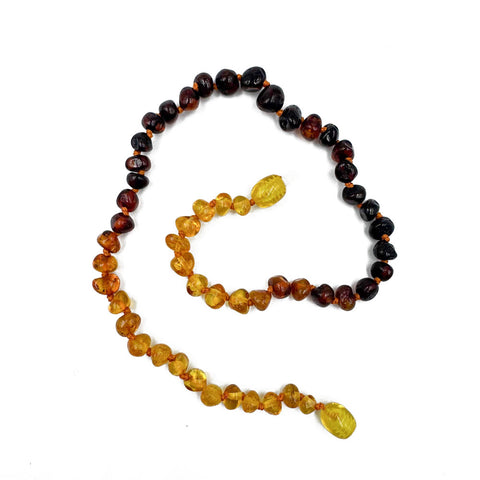 "KIDDO" Rainbow Amber Baroque Beads Baby Necklace