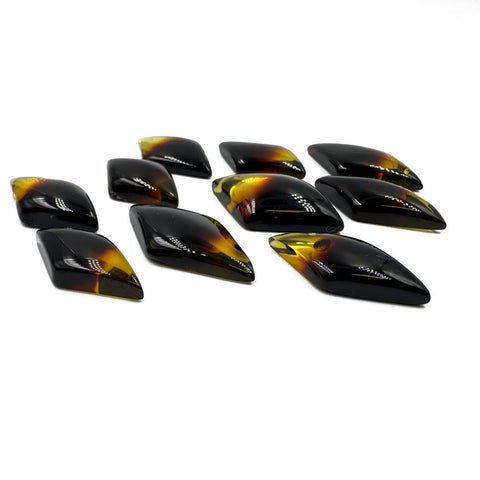 Gradient Amber Rhombus Shape Cabochons