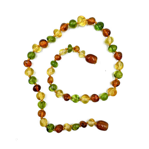 "KIDDO" Multi-Color Amber Baroque Beads Baby Necklace