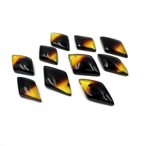 Gradient Amber Rhombus Shape Cabochons