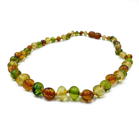 "KIDDO" Multi-Color Amber Baroque Beads Baby Necklace