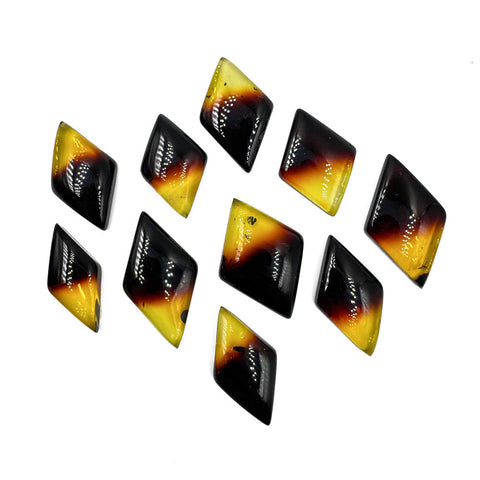 Gradient Amber Rhombus Shape Cabochons