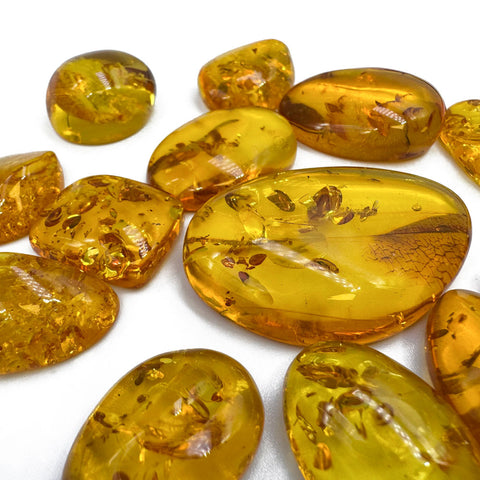 Light Cognac Amber Free Shape Cabochons