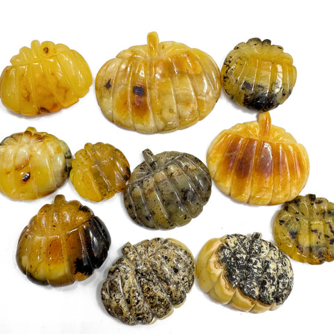 Milky Pumpkin Cognac Color Cabochons