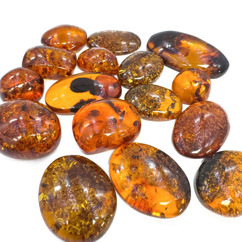Cognac Amber Free Shape Cabochons