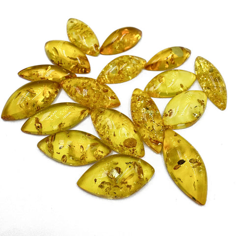 Lemon Amber Marquise Shape Cabochons