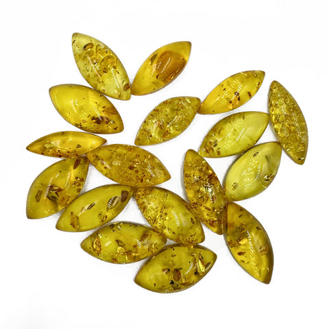 Lemon Amber Marquise Shape Cabochons