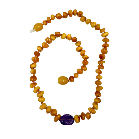 "KIDDO" Multi-Color Amber Baroque Beads Baby Necklace
