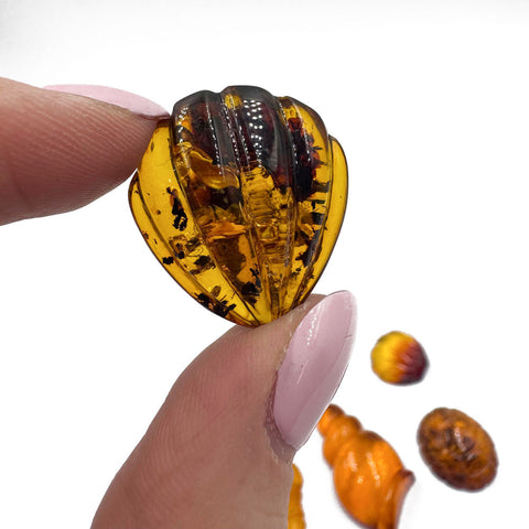 Multi-Color Amber Carved Animals Cabochon