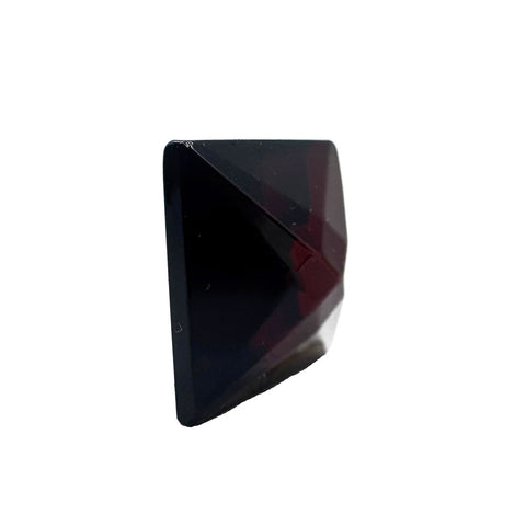 Cherry Amber Faceted Square Diamond Cut Stone