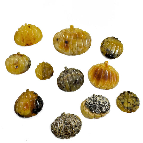 Milky Pumpkin Cognac Color Cabochons