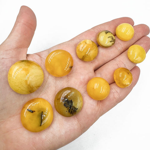 Milky Amber Free Shape Cabochons