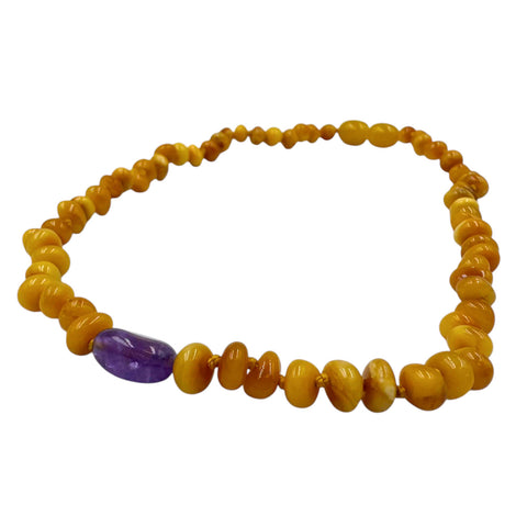 "KIDDO" Multi-Color Amber Baroque Beads Baby Necklace