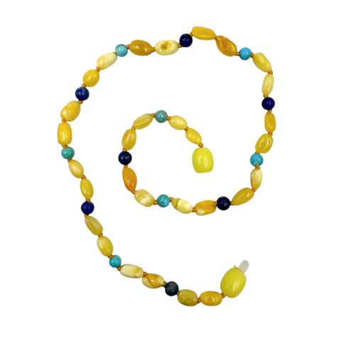 "KIDDO" Milky Amber Nugget Beads Baby Necklace