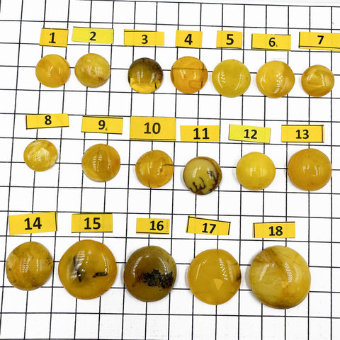 Milky Amber Free Shape Cabochons