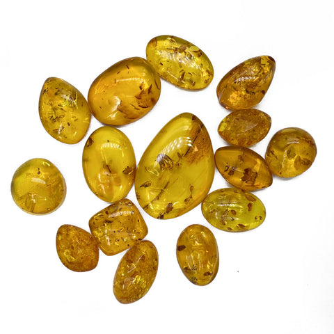 Light Cognac Amber Free Shape Cabochons