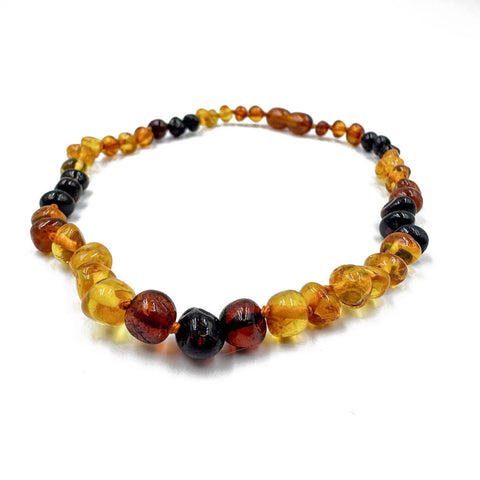 "KIDDO" Multi-Color Amber Baroque Beads Baby Necklace